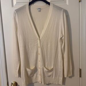 Cream Old Navy V-Neck Cardigan Size XL
